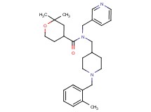 2,2-dimethyl-N-{[1-(2-methylbenzyl)-4-piperidinyl]methyl}-N-(3-pyridinylmethyl)tetrahydro-2H-pyran-4-carboxamide