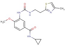 N-cyclopropyl-4-methoxy-3-[({[2-(4-methyl-1,3-thiazol-2-yl)ethyl]amino}carbonyl)amino]benzamide