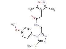 2-(3,5-dimethyl-4-isoxazolyl)-N-{[4-(4-methoxyphenyl)-5-(methylthio)-4H-1,2,4-triazol-3-yl]methyl}acetamide