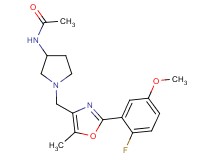 N-(1-{[2-(2-fluoro-5-methoxyphenyl)-5-methyl-1,3-oxazol-4-yl]methyl}pyrrolidin-3-yl)acetamide