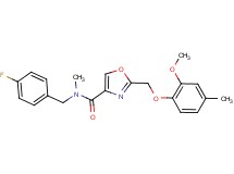 N-(4-fluorobenzyl)-2-[(2-methoxy-4-methylphenoxy)methyl]-N-methyl-1,3-oxazole-4-carboxamide