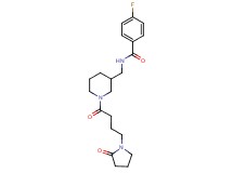 4-fluoro-N-({1-[4-(2-oxo-1-pyrrolidinyl)butanoyl]-3-piperidinyl}methyl)benzamide
