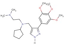 N-cyclopentyl-N',N'-dimethyl-N-{[3-(3,4,5-trimethoxyphenyl)-1H-pyrazol-4-yl]methyl}-1,2-ethanediamine