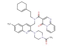 N-{[2-(4-acetyl-1-piperazinyl)-6-methyl-3-quinolinyl]methyl}-N-[2-(1-cyclohexen-1-yl)ethyl]-4-oxo-4H-pyrido[1,2-a]pyrimidine-3-carboxamide