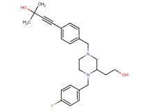 4-(4-{[4-(4-fluorobenzyl)-3-(2-hydroxyethyl)-1-piperazinyl]methyl}phenyl)-2-methyl-3-butyn-2-ol