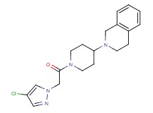 2-{1-[(4-chloro-1H-pyrazol-1-yl)acetyl]-4-piperidinyl}-1,2,3,4-tetrahydroisoquinoline