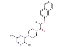 2,5-dimethyl-3-{4-[2-(2-naphthyloxy)propanoyl]-1-piperazinyl}pyrazine