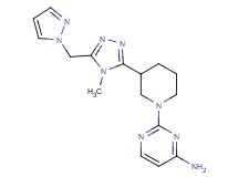2-{3-[4-methyl-5-(1H-pyrazol-1-ylmethyl)-4H-1,2,4-triazol-3-yl]piperidin-1-yl}pyrimidin-4-amine