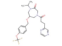 1-isopropyl-4-[3-(2-pyrazinyl)propanoyl]-6-{[4-(trifluoromethoxy)benzyl]oxy}-1,4-diazepan-2-one