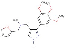 (2-furylmethyl)methyl{[3-(3,4,5-trimethoxyphenyl)-1H-pyrazol-4-yl]methyl}amine