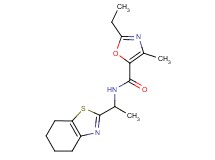 2-ethyl-4-methyl-N-[1-(4,5,6,7-tetrahydro-1,3-benzothiazol-2-yl)ethyl]-1,3-oxazole-5-carboxamide