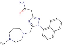 2-[5-[(4-methyl-1,4-diazepan-1-yl)methyl]-1-(1-naphthyl)-1H-1,2,4-triazol-3-yl]acetamide
