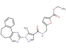 ethyl 5-[({[1-(6,7-dihydro-5H-benzo[6,7]cyclohepta[1,2-d]pyrimidin-2-yl)-5-methyl-1H-pyrazol-4-yl]carbonyl}amino)methyl]-2-furoate