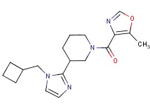 3-[1-(cyclobutylmethyl)-1H-imidazol-2-yl]-1-[(5-methyl-1,3-oxazol-4-yl)carbonyl]piperidine