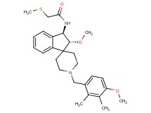 N-[(2R*,3R*)-2-methoxy-1'-(4-methoxy-2,3-dimethylbenzyl)-2,3-dihydrospiro[indene-1,4'-piperidin]-3-yl]-2-(methylthio)acetamide