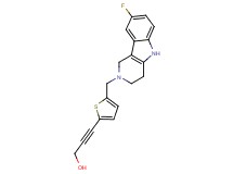 3-{5-[(8-fluoro-1,3,4,5-tetrahydro-2H-pyrido[4,3-b]indol-2-yl)methyl]-2-thienyl}prop-2-yn-1-ol