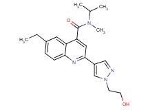 6-ethyl-2-[1-(2-hydroxyethyl)-1H-pyrazol-4-yl]-N-isopropyl-N-methylquinoline-4-carboxamide