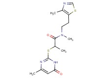 N-methyl-2-[(4-methyl-6-oxo-1,6-dihydro-2-pyrimidinyl)thio]-N-[2-(4-methyl-1,3-thiazol-5-yl)ethyl]propanamide
