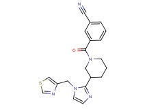 3-({3-[1-(1,3-thiazol-4-ylmethyl)-1H-imidazol-2-yl]piperidin-1-yl}carbonyl)benzonitrile