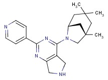 2-pyridin-4-yl-4-[(1S*,5R*)-1,3,3-trimethyl-6-azabicyclo[3.2.1]oct-6-yl]-6,7-dihydro-5H-pyrrolo[3,4-d]pyrimidine