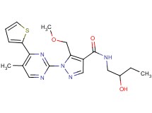 N-(2-hydroxybutyl)-5-(methoxymethyl)-1-[5-methyl-4-(2-thienyl)-2-pyrimidinyl]-1H-pyrazole-4-carboxamide