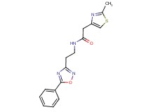 2-(2-methyl-1,3-thiazol-4-yl)-N-[2-(5-phenyl-1,2,4-oxadiazol-3-yl)ethyl]acetamide