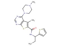 5-methyl-4-(4-methyl-1-piperazinyl)-N-[1-(2-thienyl)propyl]thieno[2,3-d]pyrimidine-6-carboxamide
