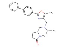 5-{[{[2-(4-biphenylyl)-5-methyl-1,3-oxazol-4-yl]methyl}(isopropyl)amino]methyl}-2-pyrrolidinone
