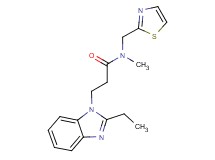 3-(2-ethyl-1H-benzimidazol-1-yl)-N-methyl-N-(1,3-thiazol-2-ylmethyl)propanamide