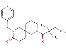 8-(2,2-dimethylbutanoyl)-2-(4-pyridinylmethyl)-2,8-diazaspiro[5.5]undecan-3-one