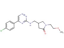 4-({[5-(4-chlorophenyl)-1,2,4-triazin-3-yl]amino}methyl)-1-(2-methoxyethyl)-2-pyrrolidinone