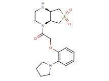 rel-(4aR,7aS)-1-{[2-(1-pyrrolidinyl)phenoxy]acetyl}octahydrothieno[3,4-b]pyrazine 6,6-dioxide dihydrochloride