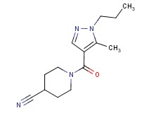 1-[(5-methyl-1-propyl-1H-pyrazol-4-yl)carbonyl]-4-piperidinecarbonitrile