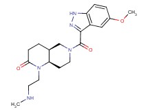 (4aS*,8aR*)-6-[(5-methoxy-1H-indazol-3-yl)carbonyl]-1-[2-(methylamino)ethyl]octahydro-1,6-naphthyridin-2(1H)-one