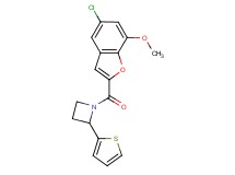 1-[(5-chloro-7-methoxy-1-benzofuran-2-yl)carbonyl]-2-(2-thienyl)azetidine