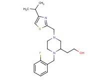 2-{1-(2-fluorobenzyl)-4-[(4-isopropyl-1,3-thiazol-2-yl)methyl]-2-piperazinyl}ethanol