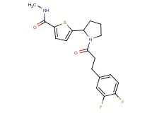 5-{1-[3-(3,4-difluorophenyl)propanoyl]-2-pyrrolidinyl}-N-methyl-2-thiophenecarboxamide
