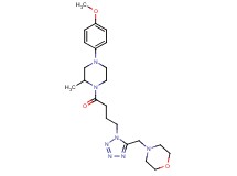 4-[(1-{4-[4-(4-methoxyphenyl)-2-methyl-1-piperazinyl]-4-oxobutyl}-1H-tetrazol-5-yl)methyl]morpholine