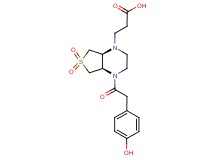 3-[(4aR*,7aS*)-4-[(4-hydroxyphenyl)acetyl]-6,6-dioxidohexahydrothieno[3,4-b]pyrazin-1(2H)-yl]propanoic acid
