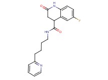 6-fluoro-2-oxo-N-[4-(2-pyridinyl)butyl]-1,2,3,4-tetrahydro-4-quinolinecarboxamide