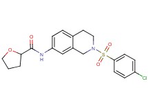 N-{2-[(4-chlorophenyl)sulfonyl]-1,2,3,4-tetrahydro-7-isoquinolinyl}tetrahydro-2-furancarboxamide