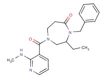 4-benzyl-3-ethyl-1-{[2-(methylamino)pyridin-3-yl]carbonyl}-1,4-diazepan-5-one