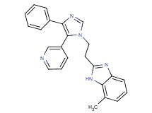 7-methyl-2-[2-(4-phenyl-5-pyridin-3-yl-1H-imidazol-1-yl)ethyl]-1H-benzimidazole