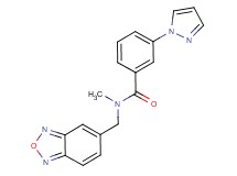 N-(2,1,3-benzoxadiazol-5-ylmethyl)-N-methyl-3-(1H-pyrazol-1-yl)benzamide