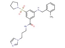 N-[3-(1H-imidazol-1-yl)propyl]-3-[(2-methylbenzyl)amino]-5-(1-pyrrolidinylsulfonyl)benzamide