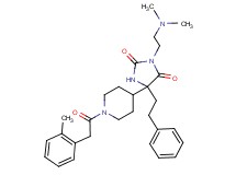 3-[2-(dimethylamino)ethyl]-5-{1-[(2-methylphenyl)acetyl]-4-piperidinyl}-5-(2-phenylethyl)-2,4-imidazolidinedione