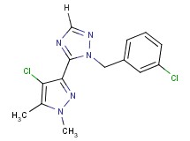1-(3-chlorobenzyl)-5-(4-chloro-1,5-dimethyl-1H-pyrazol-3-yl)-1H-1,2,4-triazole
