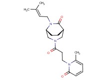 (1S*,5R*)-6-(3-methyl-2-buten-1-yl)-3-[3-(6-methyl-2-oxo-1(2H)-pyridinyl)propanoyl]-3,6-diazabicyclo[3.2.2]nonan-7-one