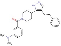 N,N-dimethyl-3-({4-[4-(2-phenylethyl)-1H-pyrazol-5-yl]-1-piperidinyl}carbonyl)aniline