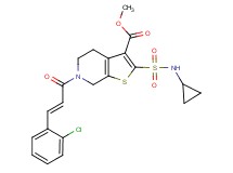 methyl 6-[(2E)-3-(2-chlorophenyl)-2-propenoyl]-2-[(cyclopropylamino)sulfonyl]-4,5,6,7-tetrahydrothieno[2,3-c]pyridine-3-carboxylate